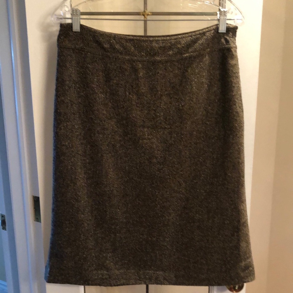 Wool Blend Brown Skirt